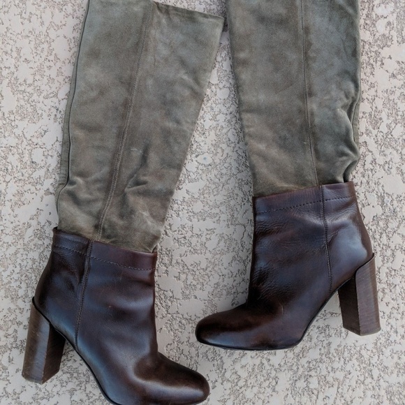 Vince Shoes - Vince. Corrine Suede Leather Knee High Pull On 6.5
